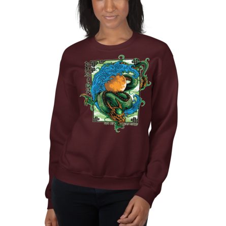 Traditional Dragon Tattoo - Big Size Unisex Sweatshirt - Image 2