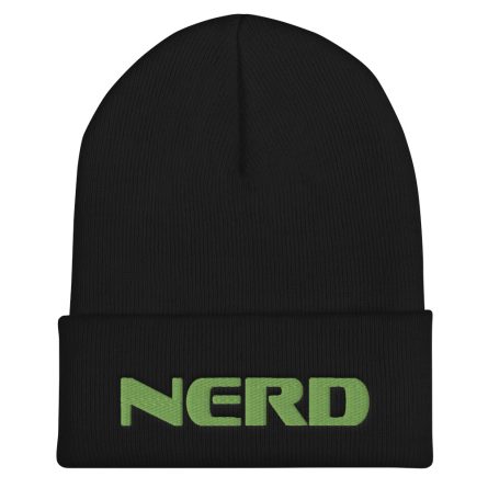 Nerd - 3D Puff Cuffed Beanie