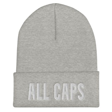 All Caps - 3D Puff Cuffed Beanie - Image 6