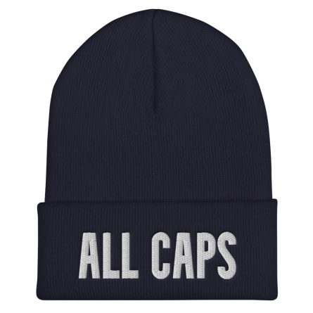 All Caps - 3D Puff Cuffed Beanie - Image 3