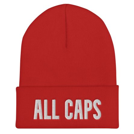 All Caps - 3D Puff Cuffed Beanie - Image 5