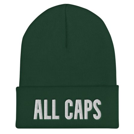 All Caps - 3D Puff Cuffed Beanie - Image 4