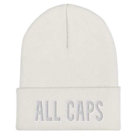 All Caps - 3D Puff Cuffed Beanie - Image 7