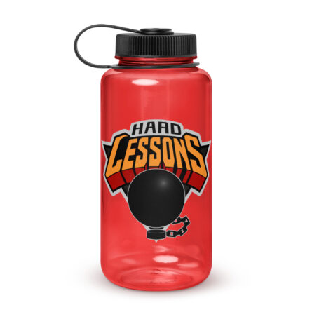 Hard Lessons - Wide mouth plastic water bottle - Image 2