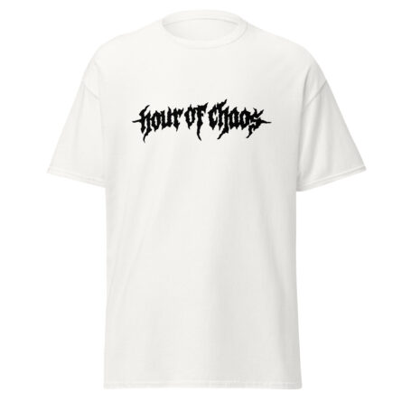 Hour Of Chaos - Black Logo - Unisex Heavy Cotton T-shirt - Image 3