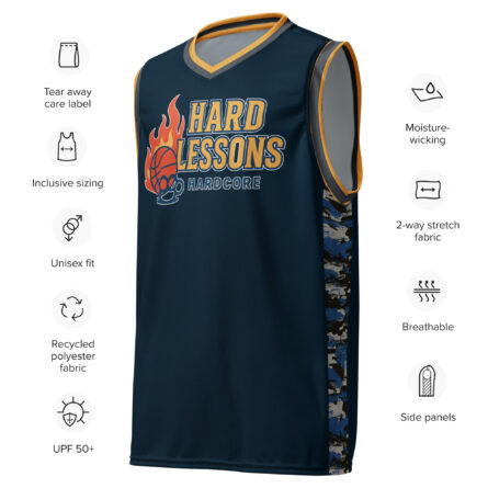 Hard Lessons - Basketball 2025 - Unisex basketball jersey - Image 2