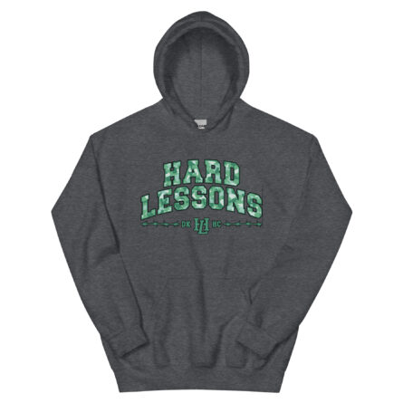 Hard Lessons – Mint Green Camo – Unisex Hoodie - Image 3