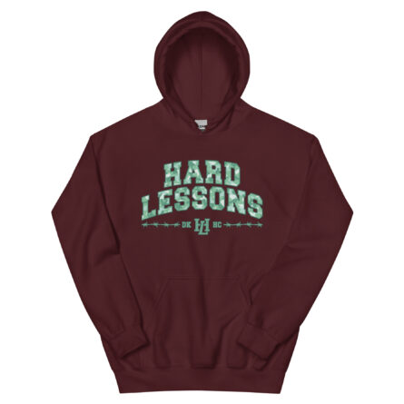 Hard Lessons – Mint Green Camo – Unisex Hoodie - Image 2