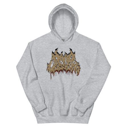 Hard Lessons - Gritty Death Metal Logo - Unisex Hoodie - Image 3
