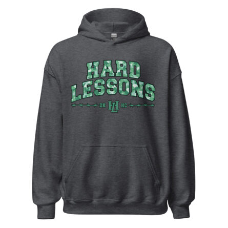 Hard Lessons – Mint Green Camo – Unisex Hoodie - Image 3