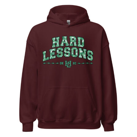 Hard Lessons – Mint Green Camo – Unisex Hoodie - Image 2