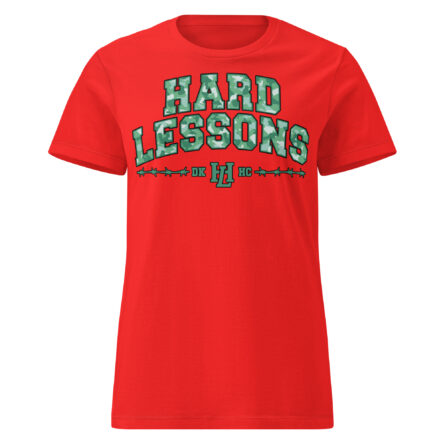 Hard Lessons – Mint Green Camo – Women’s softstyle t-shirt - Image 3