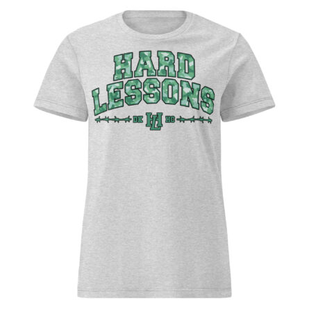 Hard Lessons – Mint Green Camo – Women’s softstyle t-shirt - Image 4